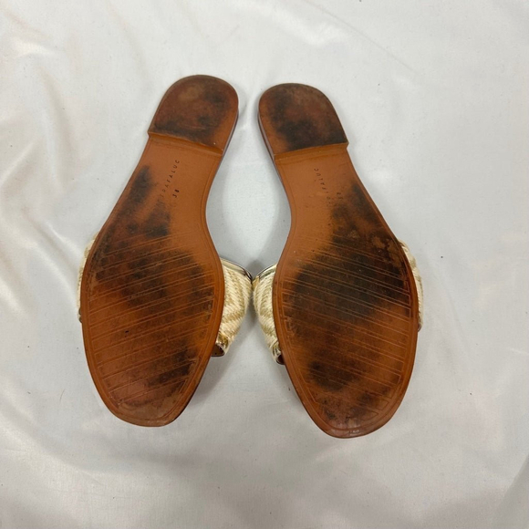 Zara Flat Natural Sandals in Size 38 - Picture 3 of 5